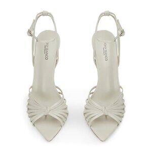 Tony Bianco Maxos High Heel in Bone Leather 8 with box Womens White Sandals